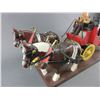 Image 2 : Hand Carved Stage Coach With Team- 12.5"H X 26"L X 10"D