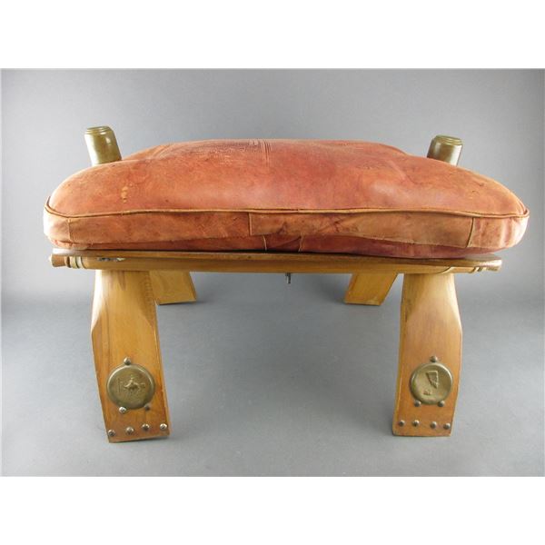 Leather Footstool With Middle East Designs