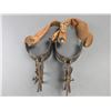 Image 3 : Unmarked Chihuahua Spurs- 1.5" Bands- 2.5" Shanks- 8 Point Shanks- Straps Are Rough- Decent Conditio