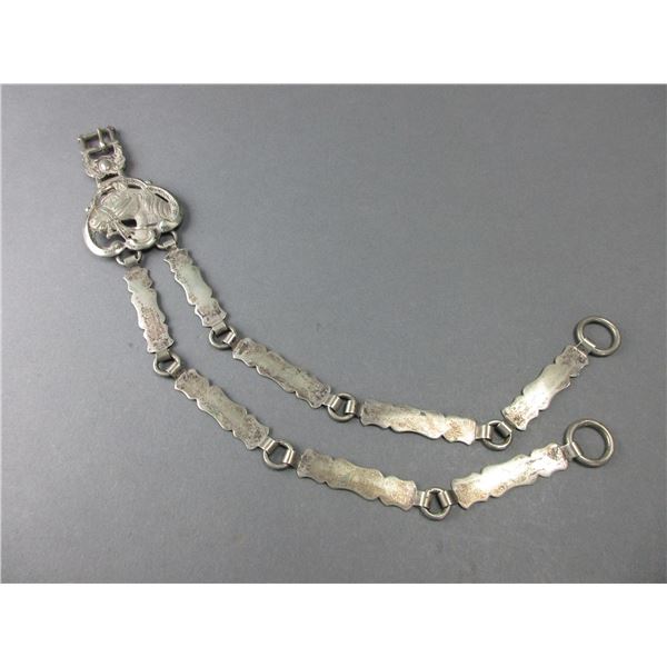 Unmarked Sterling Face Drops For Fancy Driving Harness- 19"L