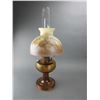 Image 1 : Aladdin Lamp With Cowboy Painted On Glass Shade- 23"