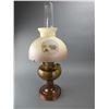 Image 2 : Aladdin Lamp With Cowboy Painted On Glass Shade- 23"