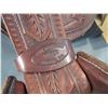 Image 7 : Marked Clint Mortenson Maker Santa Fe NM Loop Seat Slick Fork Saddle- Fully Hand Carved- 15.5" Seat 