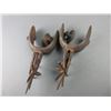 Image 3 : Double Engraved Chihuahua Iron Spurs- 1.6" Bands- 2.5" Shanks- 7 Point 4" Rowels- Fair Condition