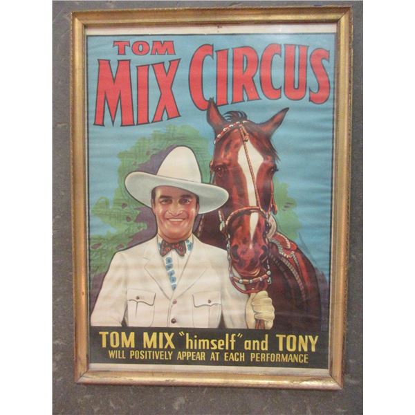 Tom Mix Circus Poster- 30" X 21"