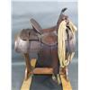 Image 1 : Marked FA Meanea Maker Cheyenne WT Saddle- 14" High Back Seat- Stamped- Model 14P- Newer Sheepskin- 