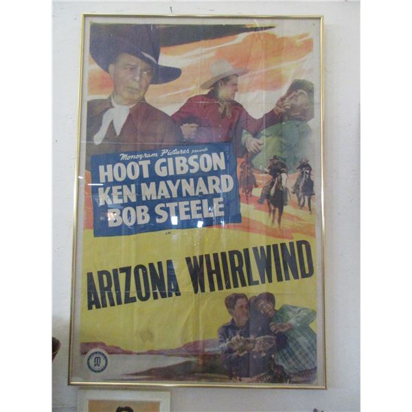 Hoot Gibson "Arizona Whirlwind" Movie Poster- 40" X 27"