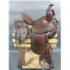 Image 1 : Collins + Morrison Omaha Neb Basket Stamped Saddle- 15" Seat- #556- Very Good Condition- Sells With 