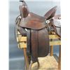 Image 9 : Collins + Morrison Omaha Neb Basket Stamped Saddle- 15" Seat- #556- Very Good Condition- Sells With 