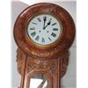 Image 2 : Carved Regulator A Wall Clock- 2 Keys- 52"- Overall Fine Condition