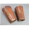 Image 2 : Unmarked Tooled Cowboy Cuffs- 6.75"L