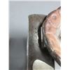 Image 2 : Rare Marked K + C (Kelly And Crockett) Silver Overlaid Spurs- .8" Bands- 2.5" Shanks- 9 Point Rowels