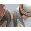 Image 2 : Marked KB + P Silver Overlaid Spurs- .8" Bands- 2.2" Shanks- 6 Point Rowels- 1 Strap Is Broken- Silv