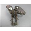 Image 2 : Marked Kelly Bros Iron Spurs- .8" Bands- 2.5" Shanks- 9 Point Rowels- Chap Guards- Straps- Holes Dri