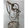 Image 2 : Old Mexican Ring Bit- Chased Iron- Chains- Poor Condition