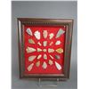 Image 1 : Shadow Box With 25 Native Flint Points- 16" X 13.5"