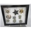 Image 1 : Shadow Box Of 9 Misc. Badges- 11" X 9"