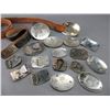 Image 4 : Box Of 17 Assorted Belts And Belt Buckles- Some Are Silver