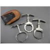 Image 4 : 2 Angus MFG "The Iron Claw" Handcuffs- Sheath- Unmarked Handcuff