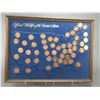 Image 1 : Official Wildlife Of The United States Map- Copper Tokens Representing The State Bird, Flower, And T