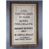 Image 1 : Jail Visiting Days Reno County KS Poster- 27" X 18"
