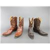Image 1 : Pair Of Acme Custom Boots- Pair Of Olsen Stelzer Henrietta Texas Boots