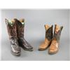 Image 1 : Laramie Handmade Boots- Fancy CH Hyer+Sons Square Toe Boots- Size 7
