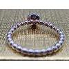 Image 2 : PANDORA 925 SILVER LADIES RING SZ 6 3/4 - "ONYX TWIST" 