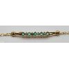 Image 2 : 14 KT YELLOW GOLD LADIES BRACELET W/ EMERALDS - 7in LENGTH