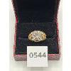Image 1 : 14KT YELLOW AND WHITE GOLD MENS RING SZ 9 1/2 - ROUND DIAMOND CLUSTER IN WHITE GOLD 