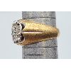 Image 5 : 14KT YELLOW AND WHITE GOLD MENS RING SZ 9 1/2 - ROUND DIAMOND CLUSTER IN WHITE GOLD 