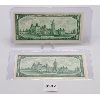 Image 2 : LOT OF 2 - SEQUENTIAL 1967 CDN $1 BANKNOTES