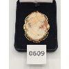 Image 1 : 14KT YELLOW GOLD CAMEO PENDANT / BROOCH