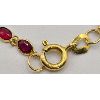 Image 3 : 18KT YELLOW GOLD LADIES BRACELET W/ OVAL RUBIES