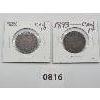 Image 1 : LOT OF 2 - CDN LARGE CENTS - 1888 AND 1893