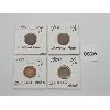 Image 1 : LOT OF 4 - USA INDIAN HEAD PENNIES - 1891, 1900, 1901, AND 1902