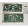 Image 2 : LOT OF 2 - 1937 BANK OF CANADA ONE DOLLAR BILLS