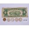 Image 2 : LOT OF 6 - USA CURRENCY - INCL 1902 WHEAT CENT, $2 BANKNOTES, BUFFALO NICKELS