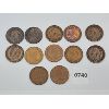 Image 2 : LOT OF 12 - BRITISH LARGE CENTS - 1862-1967