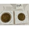 Image 2 : LOT OF 2 - 1852 UPPER CANADA BANK TOKENS - 1/2 & ONE PENNY