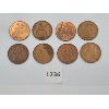 Image 1 : LOT OF 8 - CDN ONE PENNY 1945 - 1967