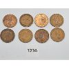 Image 2 : LOT OF 8 - CDN ONE PENNY 1945 - 1967