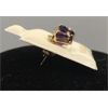 Image 3 : 10K YELLOW GOLD NATURAL AMETHYST STUD EARRINGS