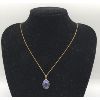 Image 1 : 14K YELLOW GOLD PENDANT W/ NATURAL BLUE SAPPHIRE 