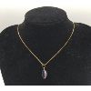 Image 5 : 14K YELLOW GOLD PENDANT W/ NATURAL BLUE SAPPHIRE 