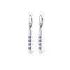 Image 1 : Genuine 0.70 ctw Tanzanite Earrings 14KT White Gold - REF-59P5H