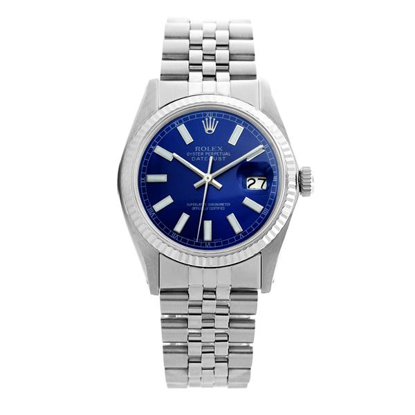 Rolex Pre-owned 36mm Mens Blue Stainless Steel