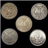 Image 2 : (5) Morgan Silver Dollars LIGHTLY CIRCULATED