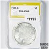 Image 1 : 1921-D Morgan Silver Dollar PGA-MS64