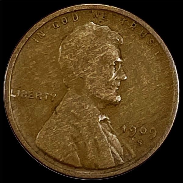 1909-S Wheat Cent NEARLY UNCIRCULATED